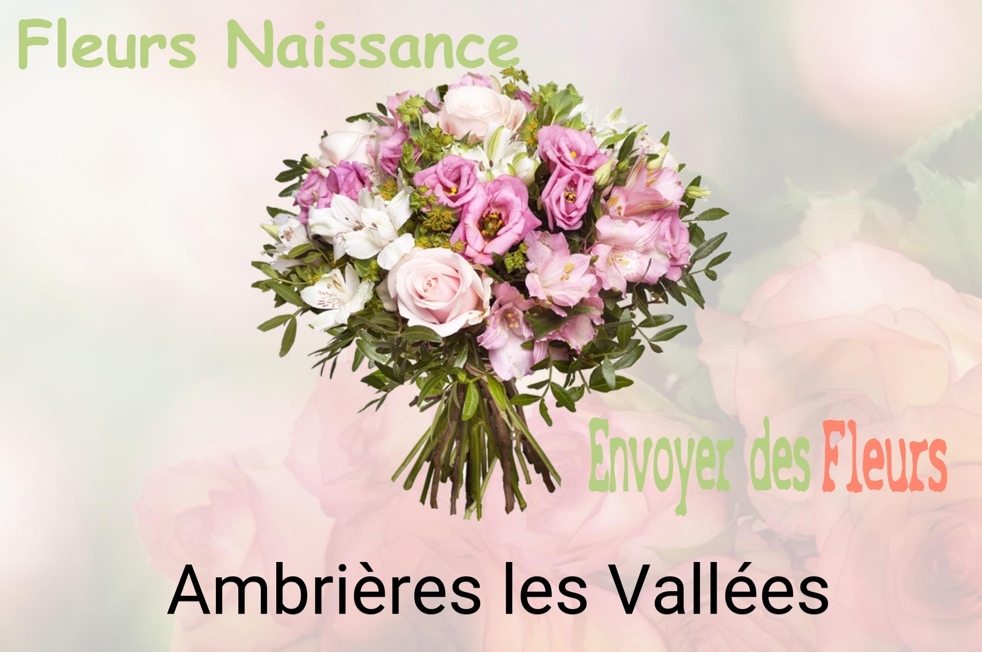 Bouquet de fleurs de naissance livré à Ambrières-les-Vallées