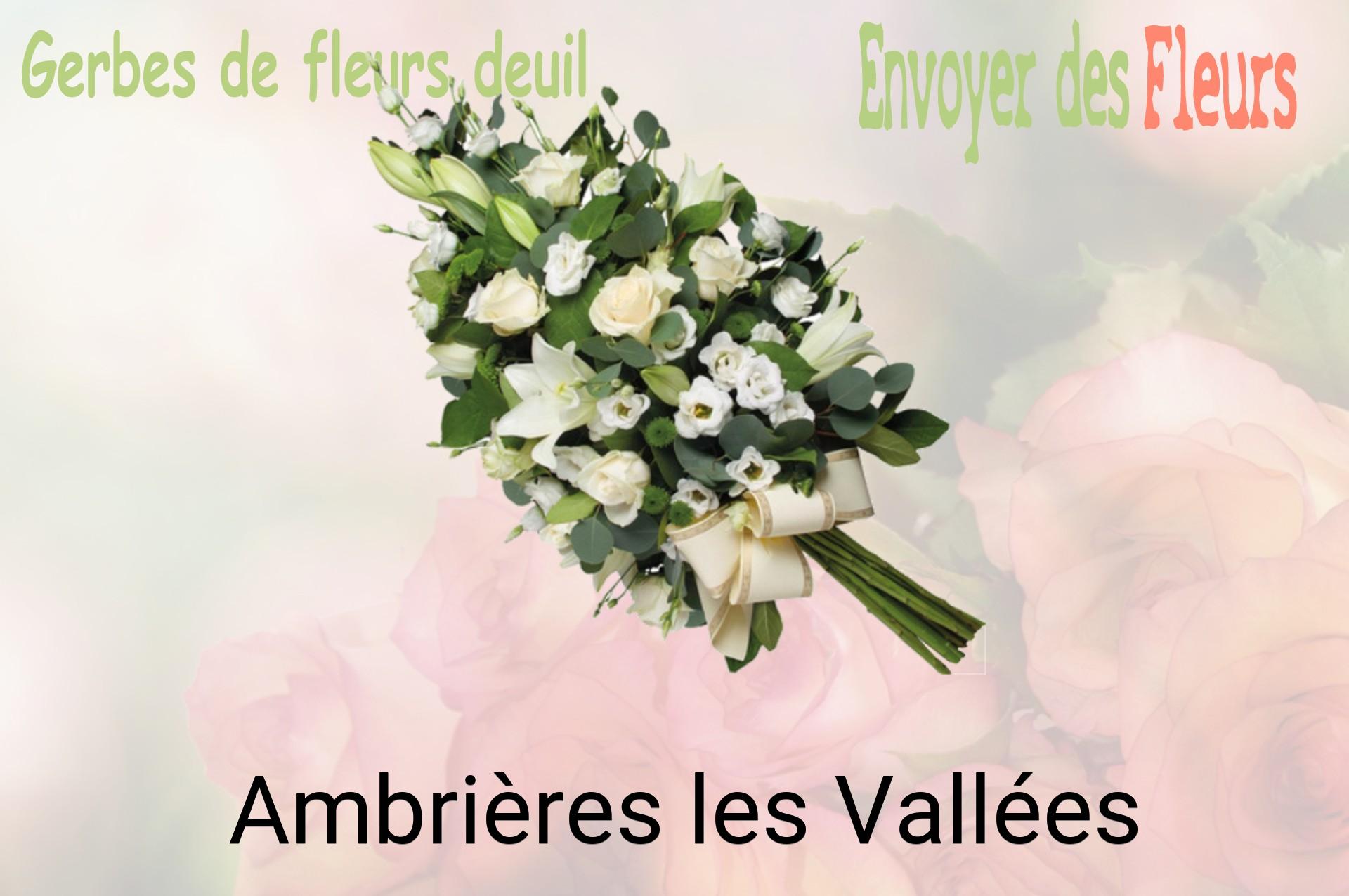 Gerbe de fleurs de deuil livrée à Ambrières-les-Vallées